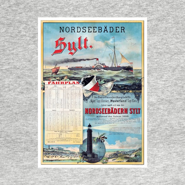 Vintage Travel Poster Nordseebäder Sylt by vintagetreasure